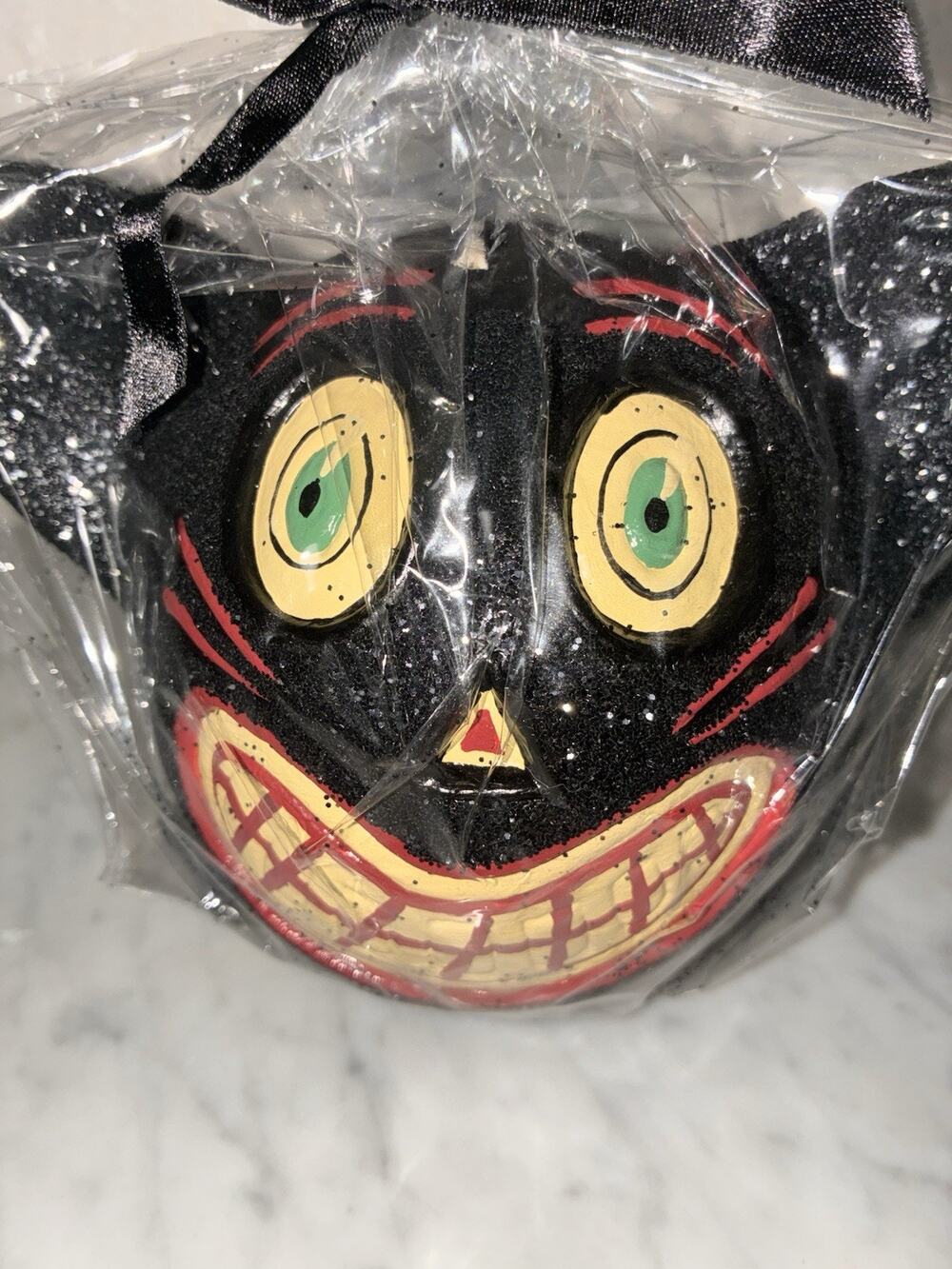 Dept 56 Halloween Cat Candle Glitter Black Retro Style New